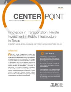 2017 Center Point_Innovation in Transportation Cover